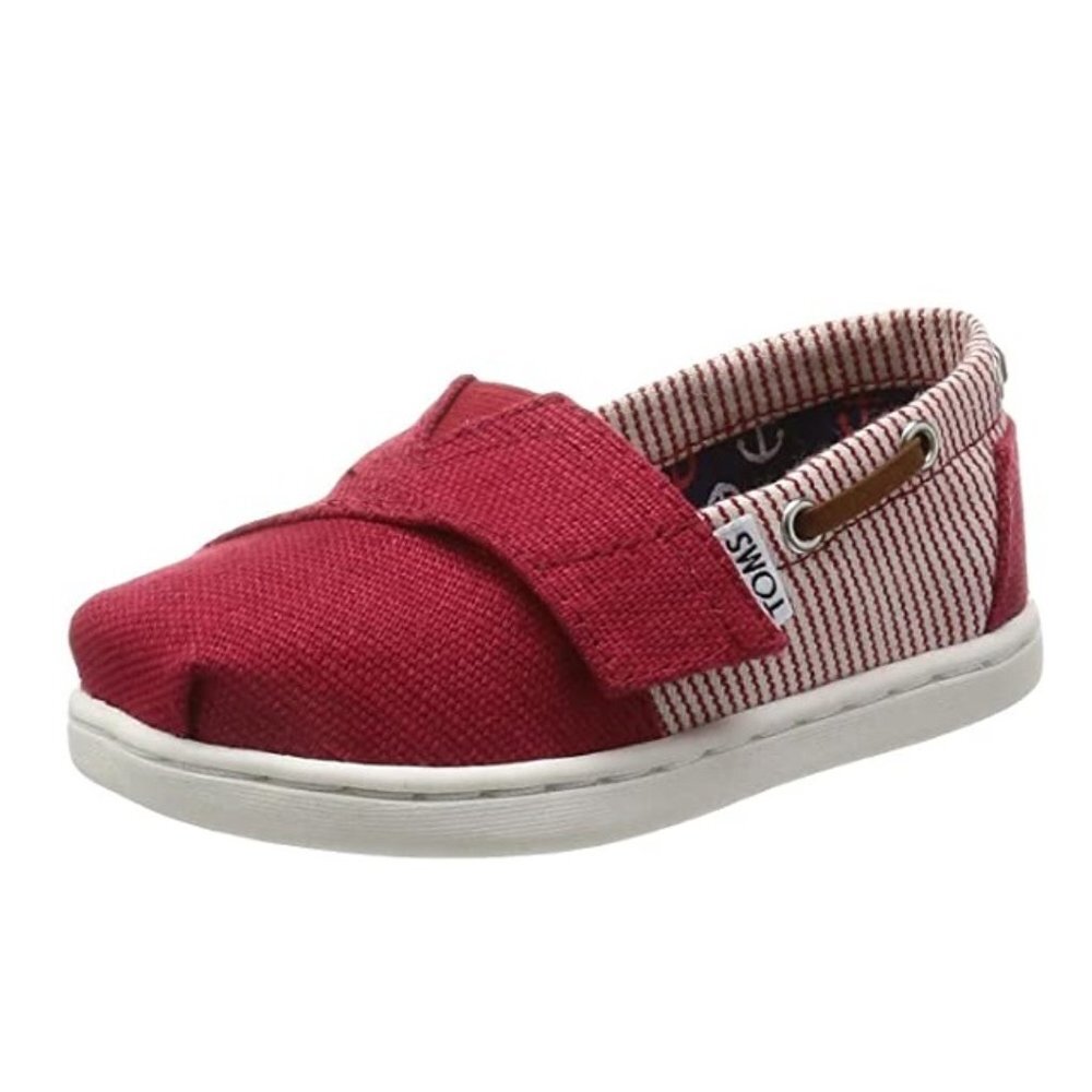 TOMS Unisex-Child Kids Red Stripes Bimini